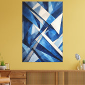 Geometric Ocean Canvas Afdruk (Insitu (Woonkamer))