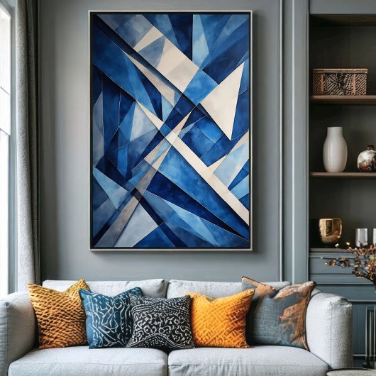 Geometric Ocean Canvas Afdruk