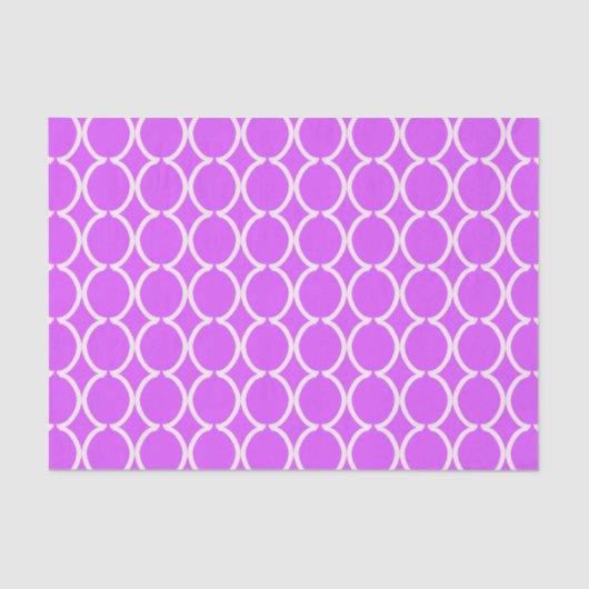 Geometric Ogee Lattice Hot Pink Tissuepapier (Voorkant)