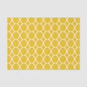 Geometric Ogee Lattice Mustard Tissuepapier (Voorkant)