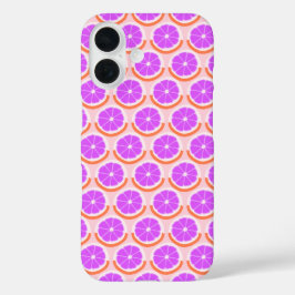 Geometric Orange Slices Pink Lemonade iPhone 16 Hoesje
