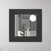 Geometric Orbit Lines Canvas Afdruk (Voorkant)
