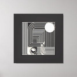 Geometric Orbit Lines Canvas Afdruk