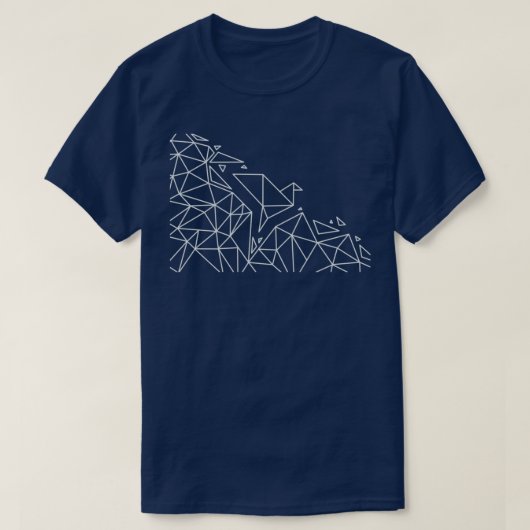 Geometric Origami Bird 3 T-shirt (Design voorkant)