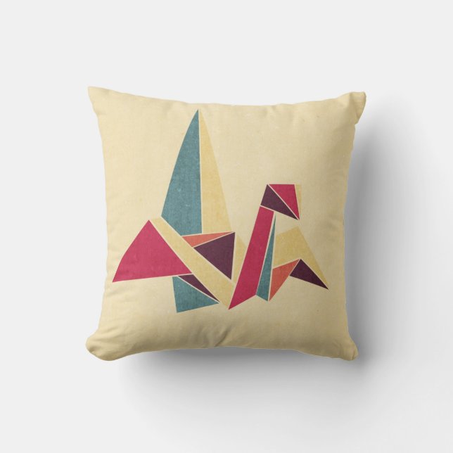 Geometric Origami Bird Kussen (Voorkant)