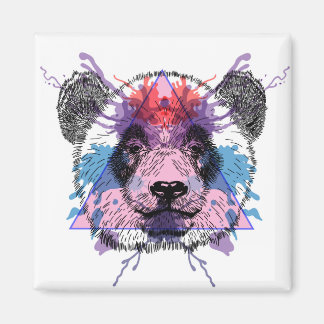 Geometric Panda Bear Magneet