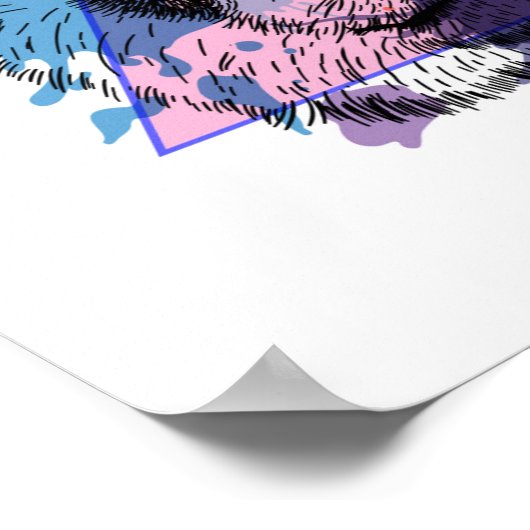 Geometric Panda Bear Poster (Hoek)