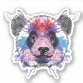 Geometric Panda Bear Sticker (Voorkant)