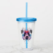Geometric Panda Beer Acryl Drinkbeker (Voorkant)