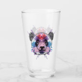 Geometric Panda Beer Glas (Achterkant)