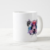 Geometric Panda Beer Grote Koffiekop (Voorkant rechts)