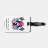 Geometric Panda Beer | Jouw namen toevoegen Bagagelabel (Achterkant horizontaal)