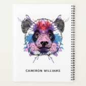 Geometric Panda Beer | Jouw namen toevoegen Planner (Achterkant)