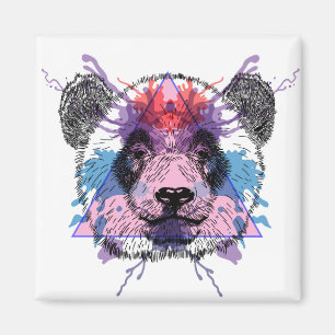 Geometric Panda Beer Magneet