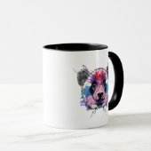 Geometric Panda Beer Mok (Voorkant rechts)