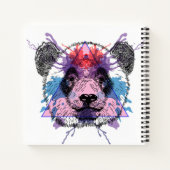 Geometric Panda Beer Notitieboek (Achterkant)