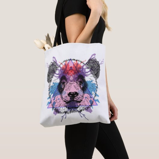 Geometric Panda Beer Tote Bag (Dichtbij)