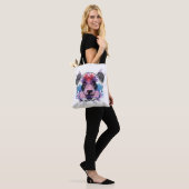 Geometric Panda Beer Tote Bag (Op model)