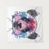 Geometric Panda Beer Wandkleed (Voorkant (horizontaal))