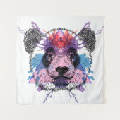 Geometric Panda Beer Wandkleed (Voorkant)