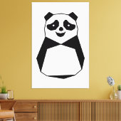 Geometric Panda Canvas Afdruk (Insitu (Woonkamer))