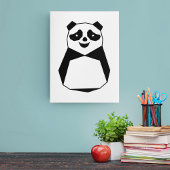 Geometric Panda Canvas Afdruk