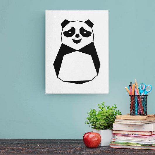 Geometric Panda Canvas Afdruk