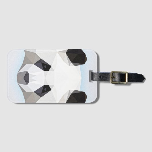 Geometric Panda Face Bagagelabel (Voorkant (horizontaal))