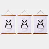 Geometric Panda Hangend Wandkleed (Driedubbel)