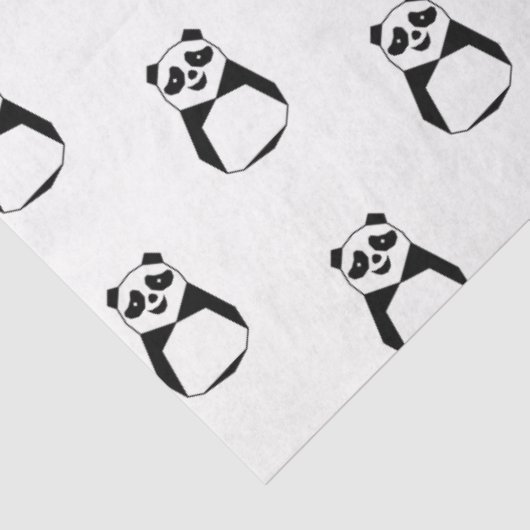 Geometric Panda Tissuepapier (Detail)
