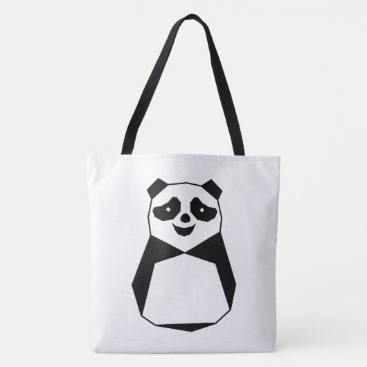 Geometric Panda Tote Bag (Voorkant)