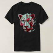 Geometric Panther Split Face | Modern Art T-shirt (Design voorkant)