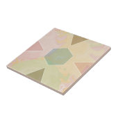 Geometric Pastel Marble Beige Tegeltje (Zijkant)