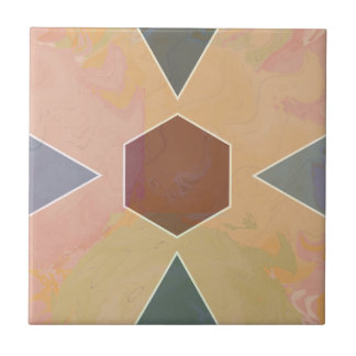 Geometric Pastel Marble Earthy Tegeltje