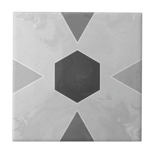 Geometric Pastel Marble Gray Tegeltje (Voorkant)