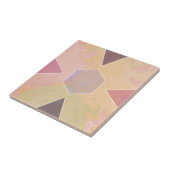 Geometric Pastel Marble Peach Tegeltje (Zijkant)