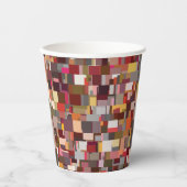 Geometric Patchwork Mosaic Pattern Papieren Bekers (Voorkant)