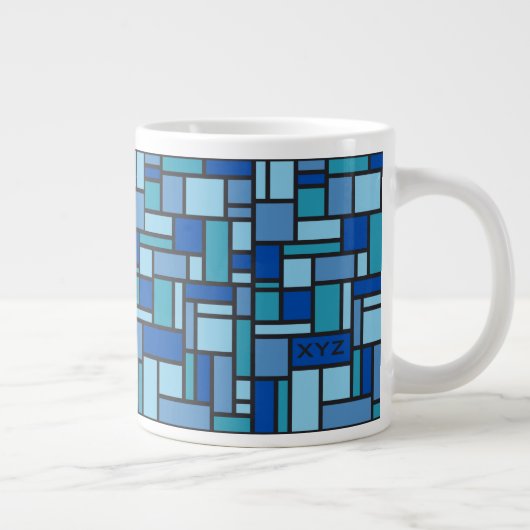 Geometric Pattern aangepaste monogram mokken (Rechts)