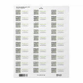 Geometric Pattern Afstuderen Adresetiketten Etiket (Full Sheet)