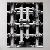Geometric Pattern Art: Abstract Modular Machine Poster (Voorkant)