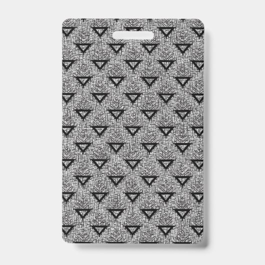 Geometric Pattern Black and White Pattern Badge (Voorkant)