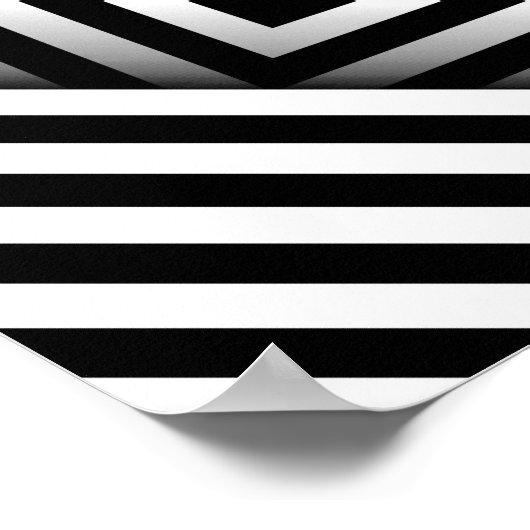 Geometric pattern. Black and white. Squares and st Poster (Hoek)