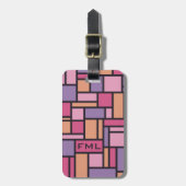 Geometric Pattern custom bagagelabel (Voorkant verticaal)