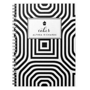 Geometric Pattern Custom Baking Recept Notitieboek