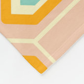 Geometric pattern in blue and orange diamond shape fleece deken (Hoek)