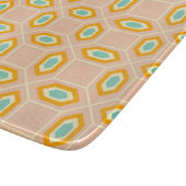 Geometric pattern in blue and orange diamond shape snijplank (Hoek)