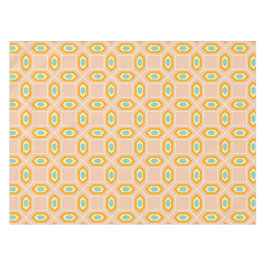 Geometric pattern in blue and orange diamond shape tafelkleed