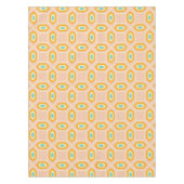 Geometric pattern in blue and orange diamond shape tafelkleed (Voorkant)