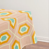 Geometric pattern in blue and orange diamond shape tafelkleed (Voorbeeld)