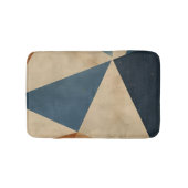 Geometric Pattern in Blues, Tans, and Rust Badmat (Voorkant)